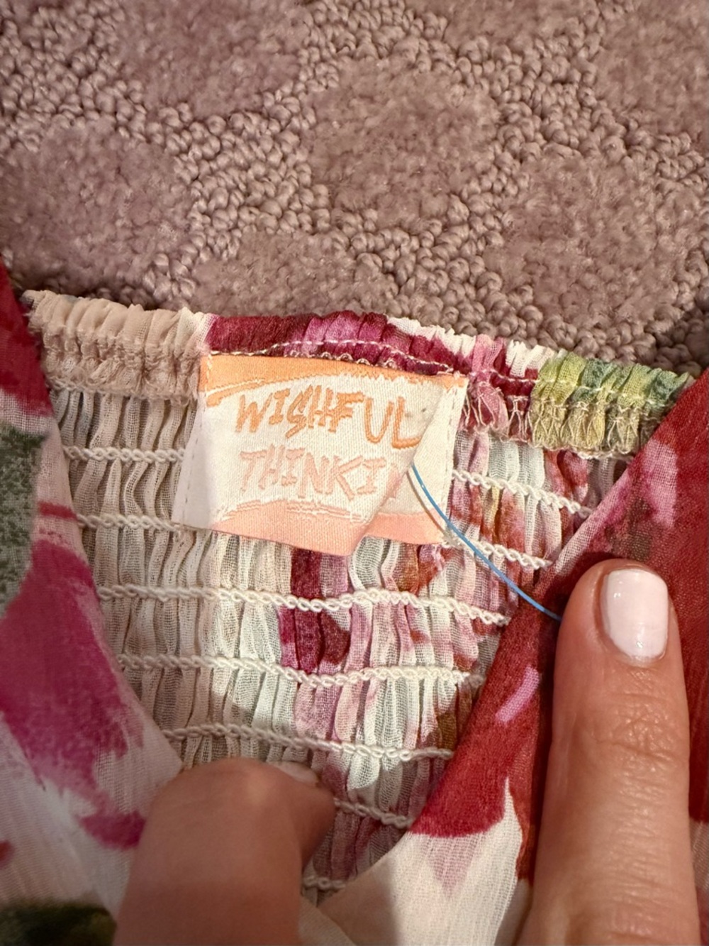 Lulu's Pink Floral Wrap Mini Dress - Picture 4 of 4